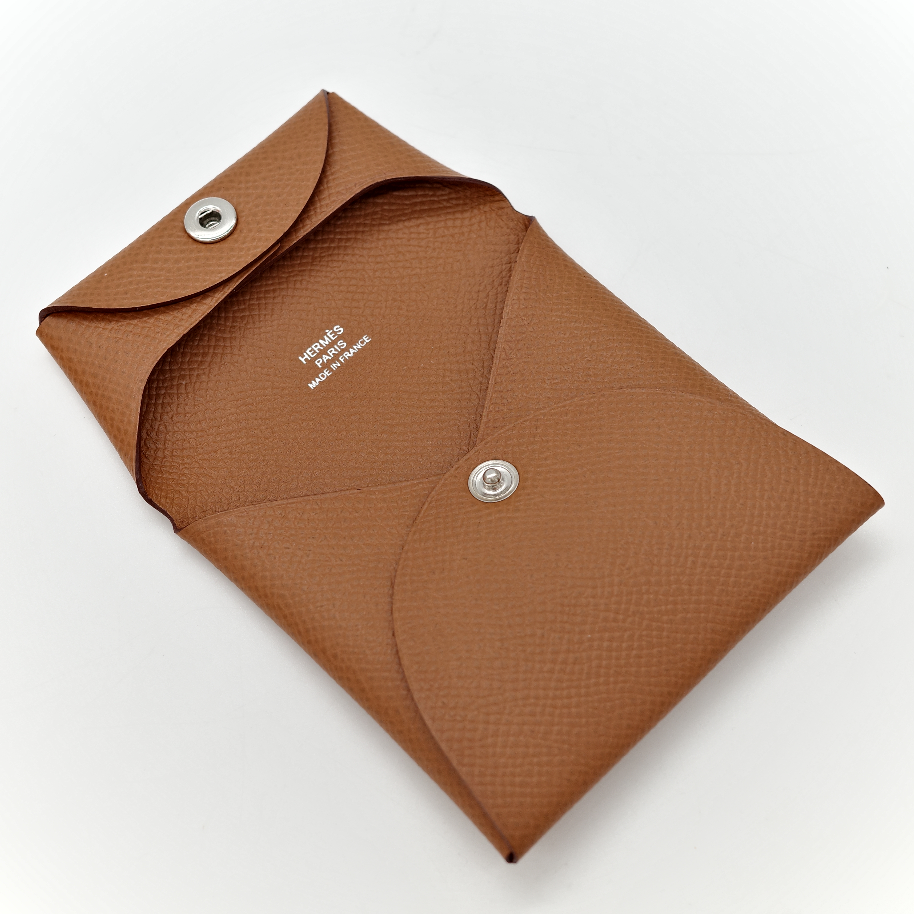 Hermès 愛馬仕 金棕 Epsom 牛皮 零錢包-3