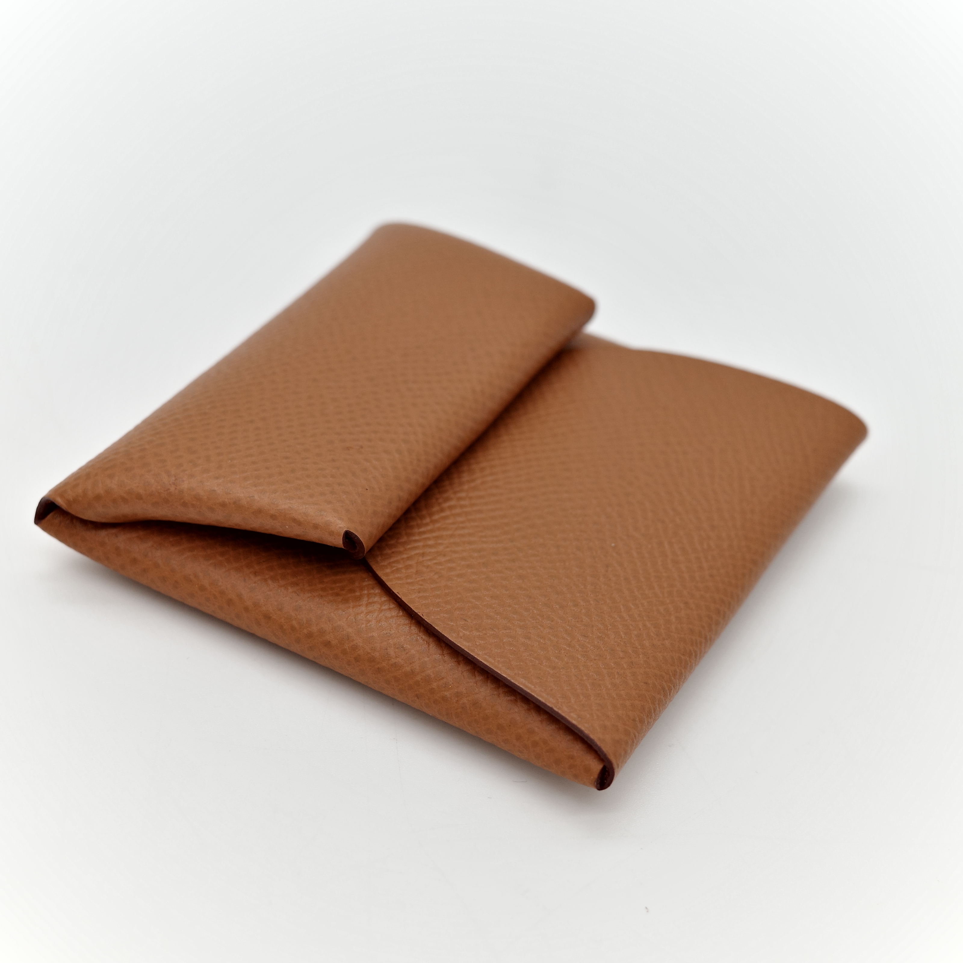 Hermès 愛馬仕 金棕 Epsom 牛皮 零錢包-4