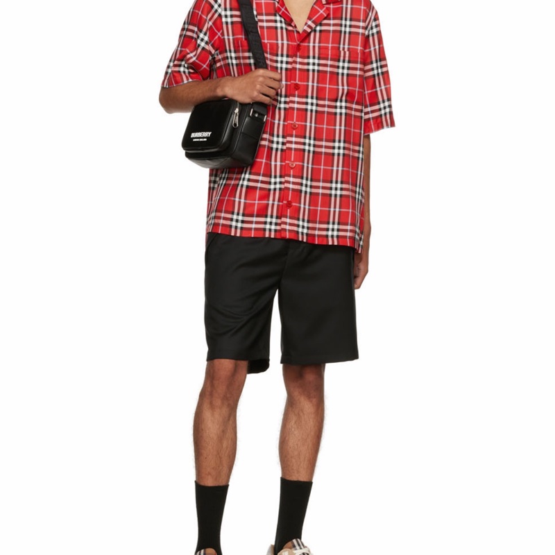 Burberry 男士 徽標印花斜挎包均碼碼常規、22.5cm*6.5cm*16cm-3