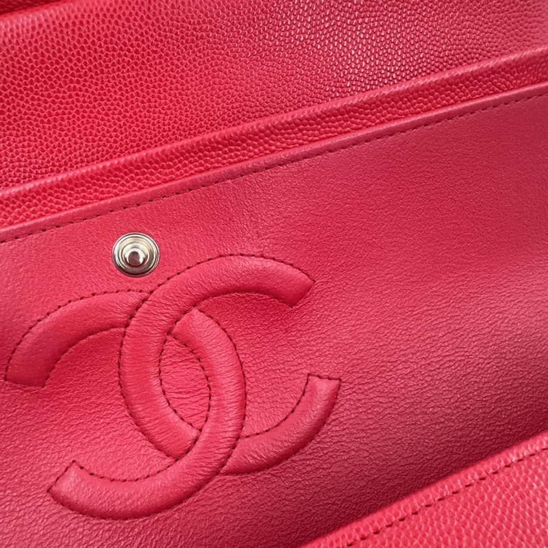 CHANEL紅色荔枝牛皮金釦coco25 A01112-22