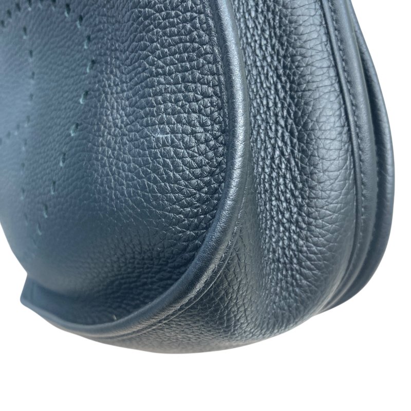 HERMES 愛馬仕 EVELYNE30 黑色 皮革 金釦-4
