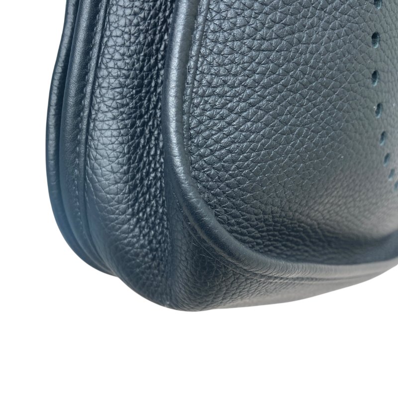 HERMES 愛馬仕 EVELYNE30 黑色 皮革 金釦-5