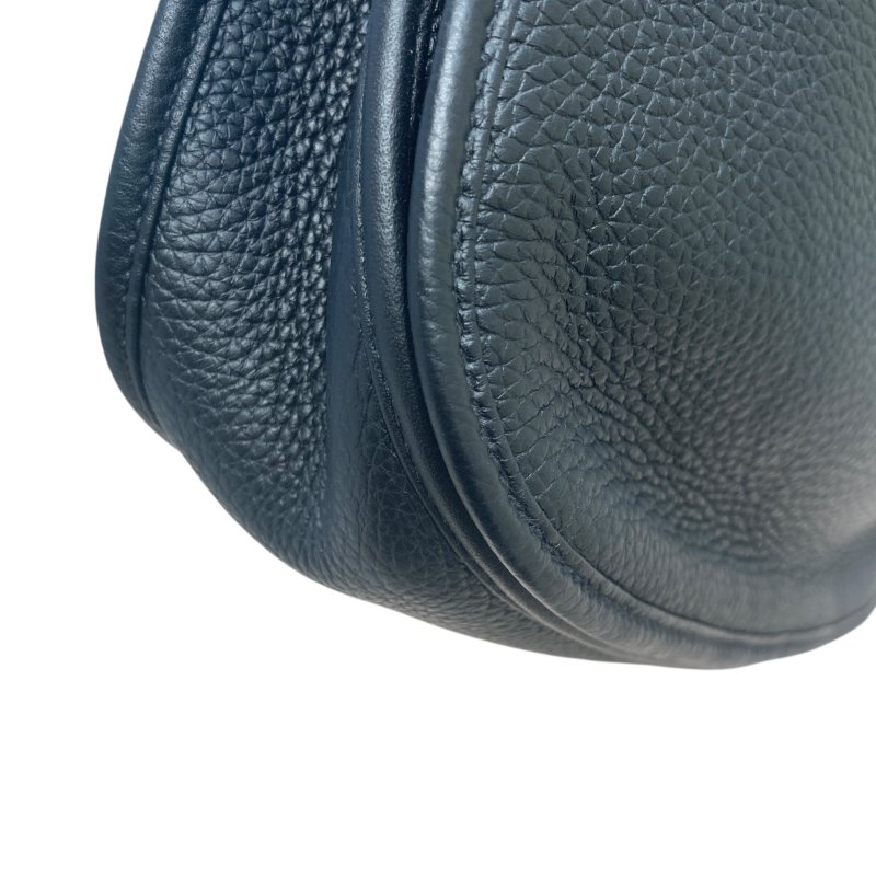 HERMES 愛馬仕 EVELYNE30 黑色 皮革 金釦-6