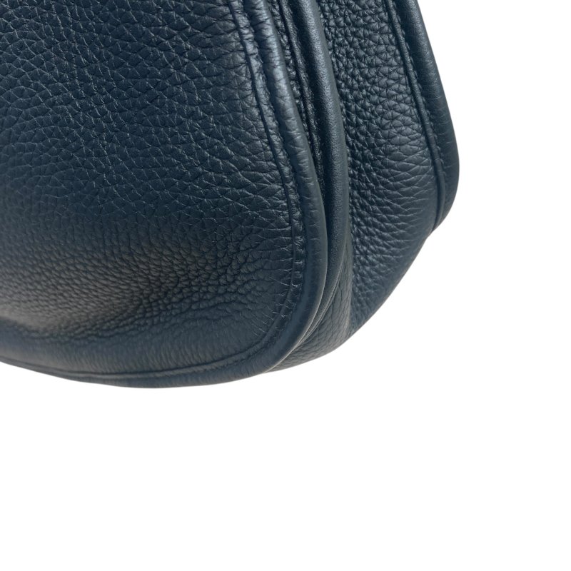HERMES 愛馬仕 EVELYNE30 黑色 皮革 金釦-7