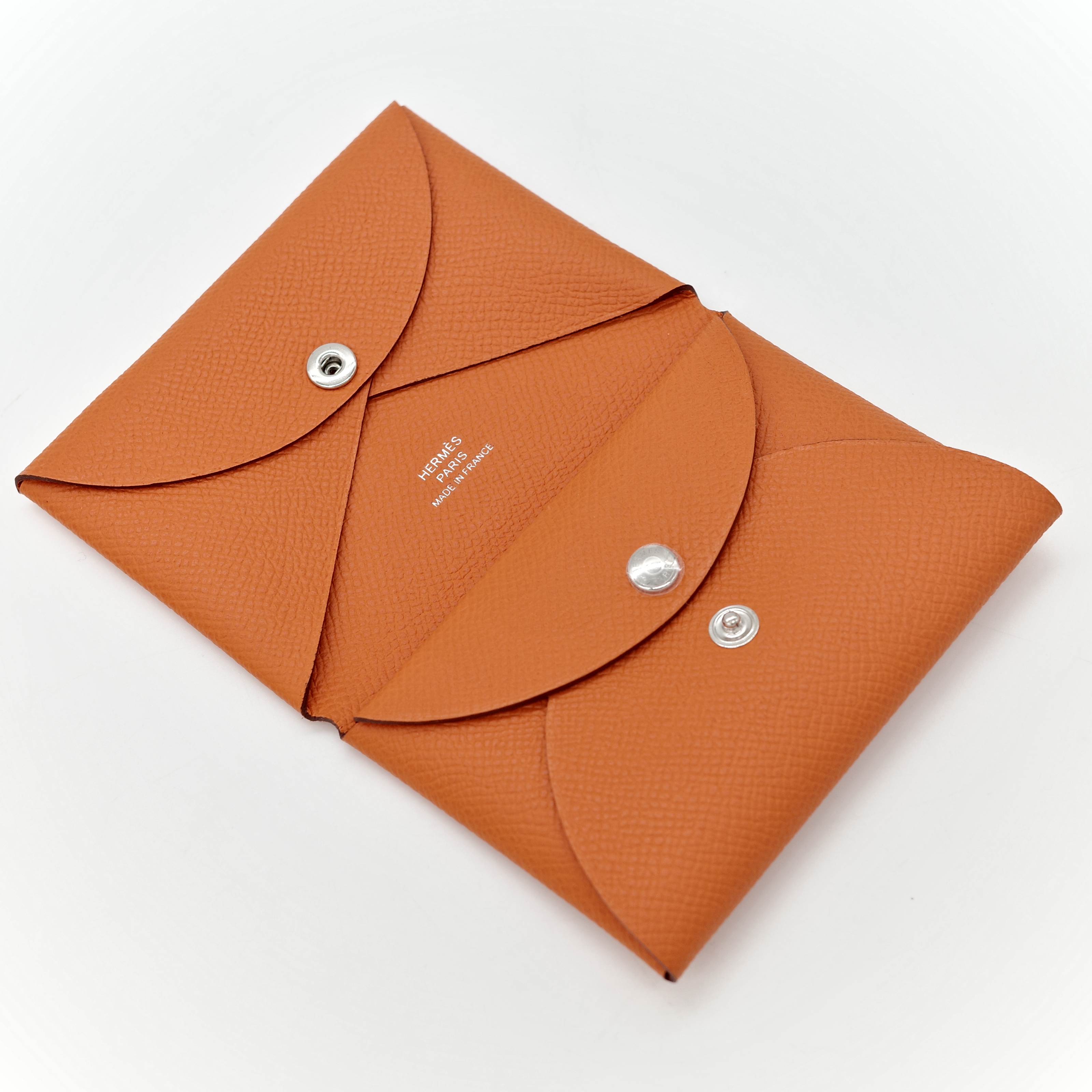 Hermès 愛馬仕 土橘色  Epsom 牛皮 卡包-3