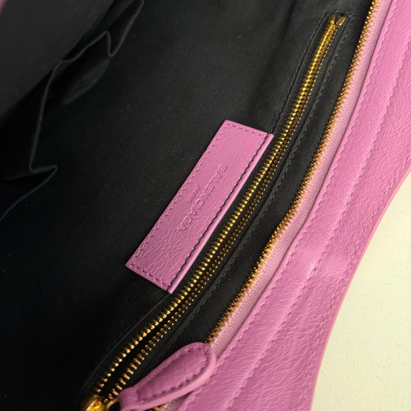 【近新閒置品】Balenciaga 巴黎世家 中號classic city 金扣香芋紫油蠟皮機車包手提包-8
