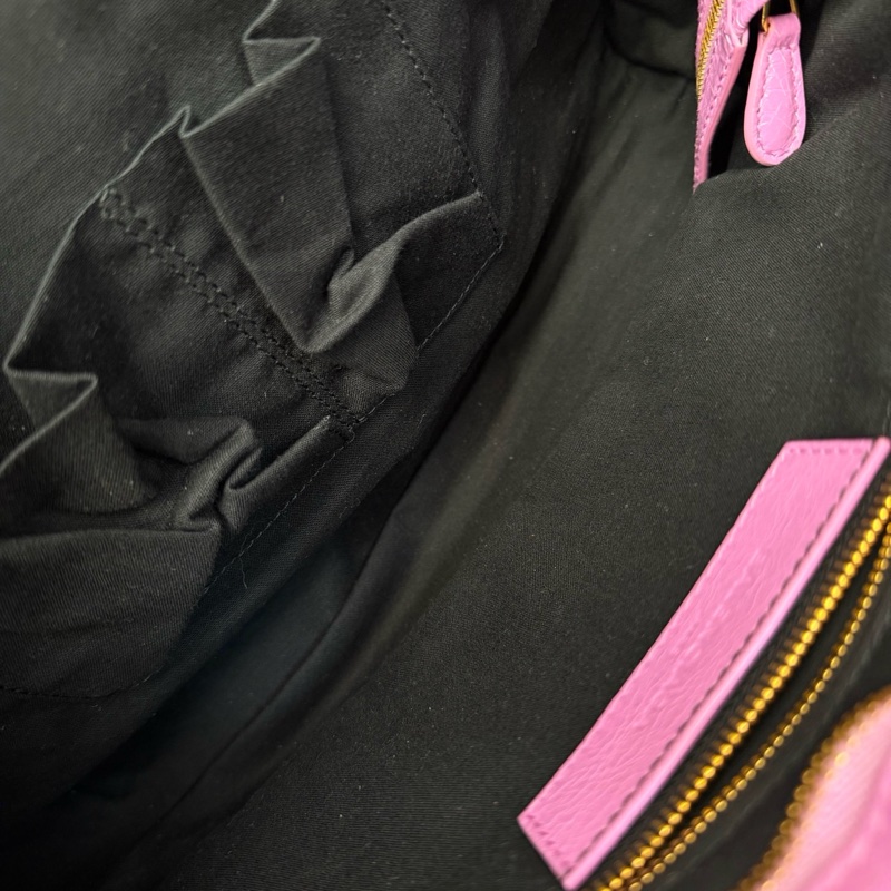 【近新閒置品】Balenciaga 巴黎世家 中號classic city 金扣香芋紫油蠟皮機車包手提包-9