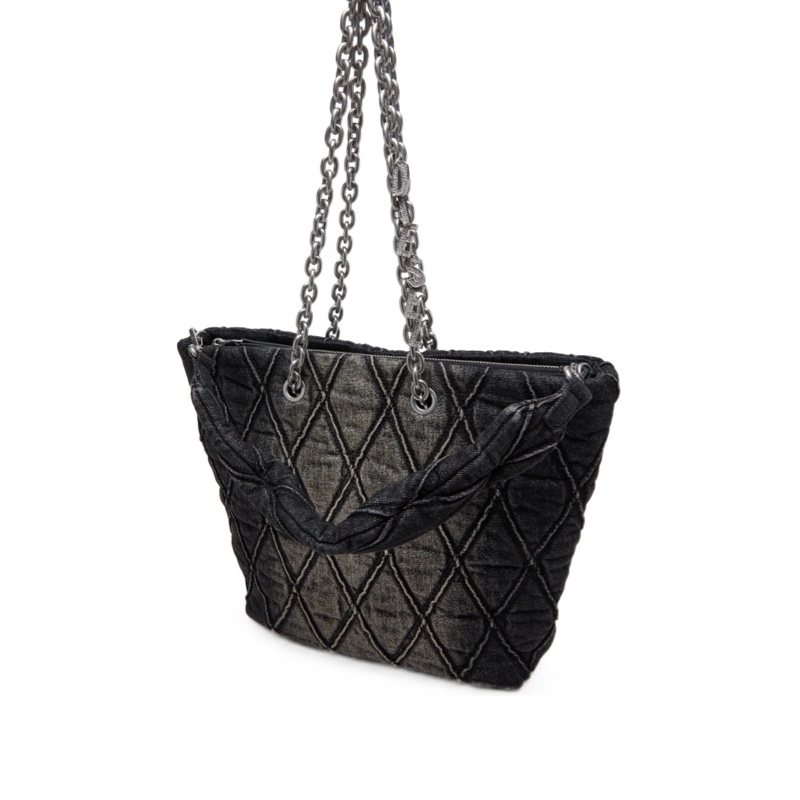 Diesel 女士 Charm-D 絎縫牛仔布手提包均碼碼40cm*12cm*31cm-1