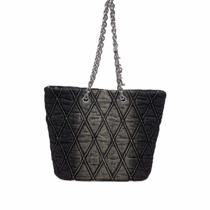 Diesel 女士 Charm-D 絎縫牛仔布手提包均碼碼40cm*12cm*31cm-3