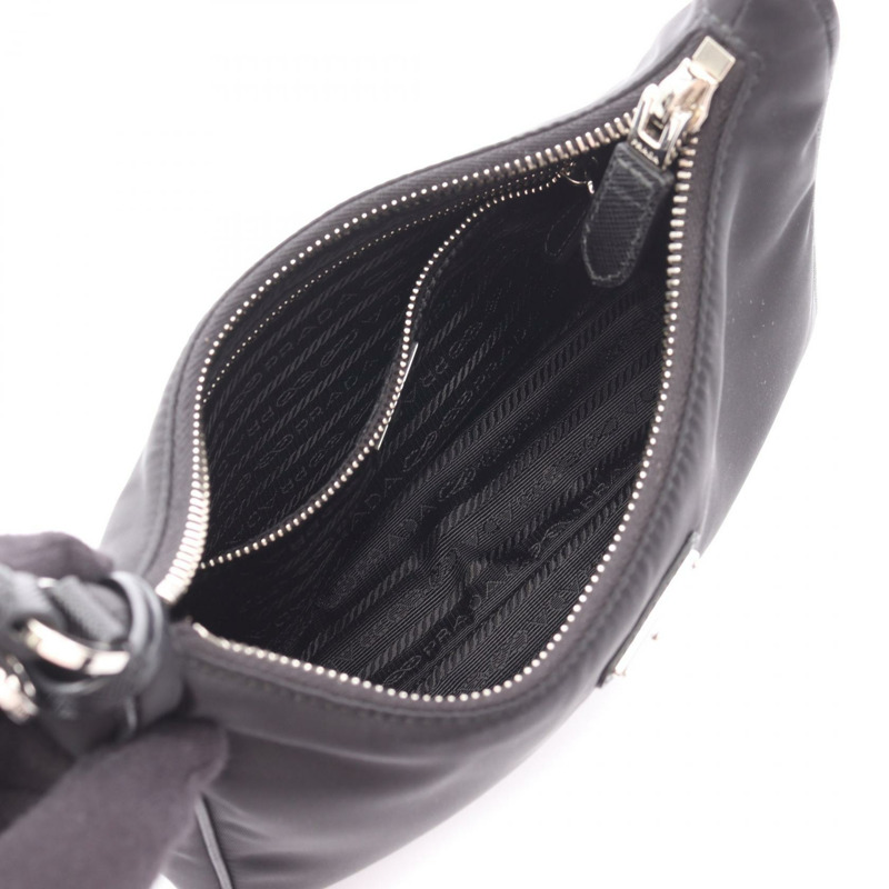 PRADA 2005 復刻版 Re-Nylon 迷你手提包 1N204M Saffiano 皮革 黑色 二手-2