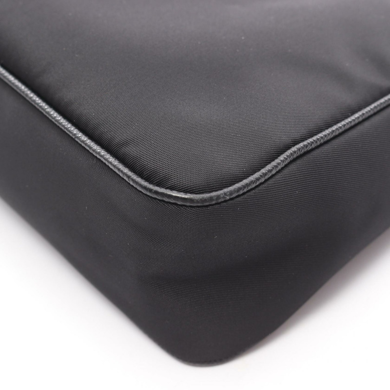 PRADA 2005 復刻版 Re-Nylon 迷你手提包 1N204M Saffiano 皮革 黑色 二手-5