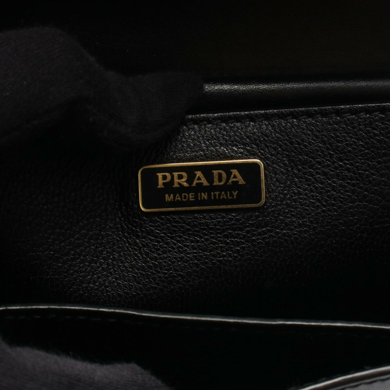 PRADA Cahier 肩斜背包 1BD045 皮革 Saffiano 黑色 二手-3