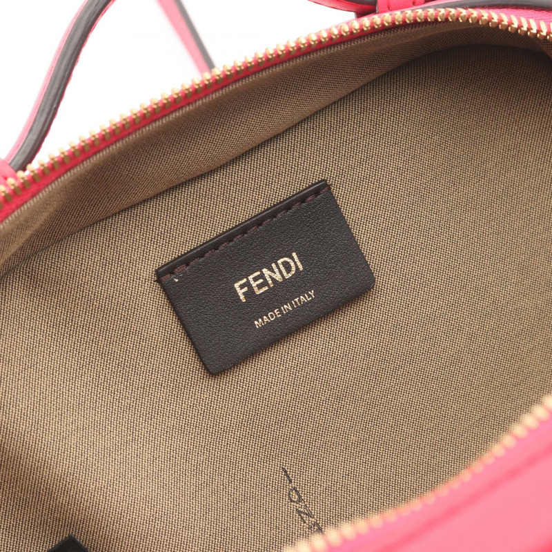FENDI Aurock 小型相機單肩斜背包 8BS058 皮革 粉紅色-3