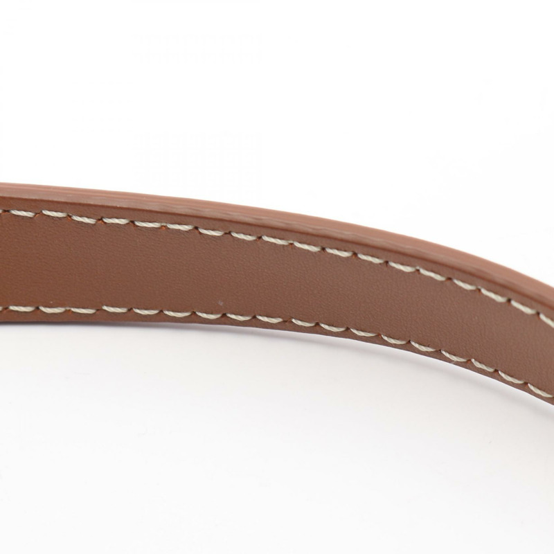CELINE 小號 TAMBOUR Triomphe 斜背包 帆布皮革 米色 二手-4