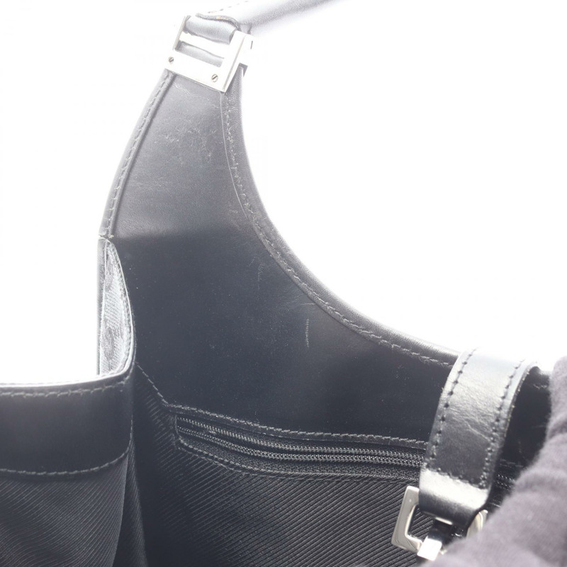 GUCCI Jackie GG帆布單肩手提包 01719 帆布皮革黑色二手女款-8