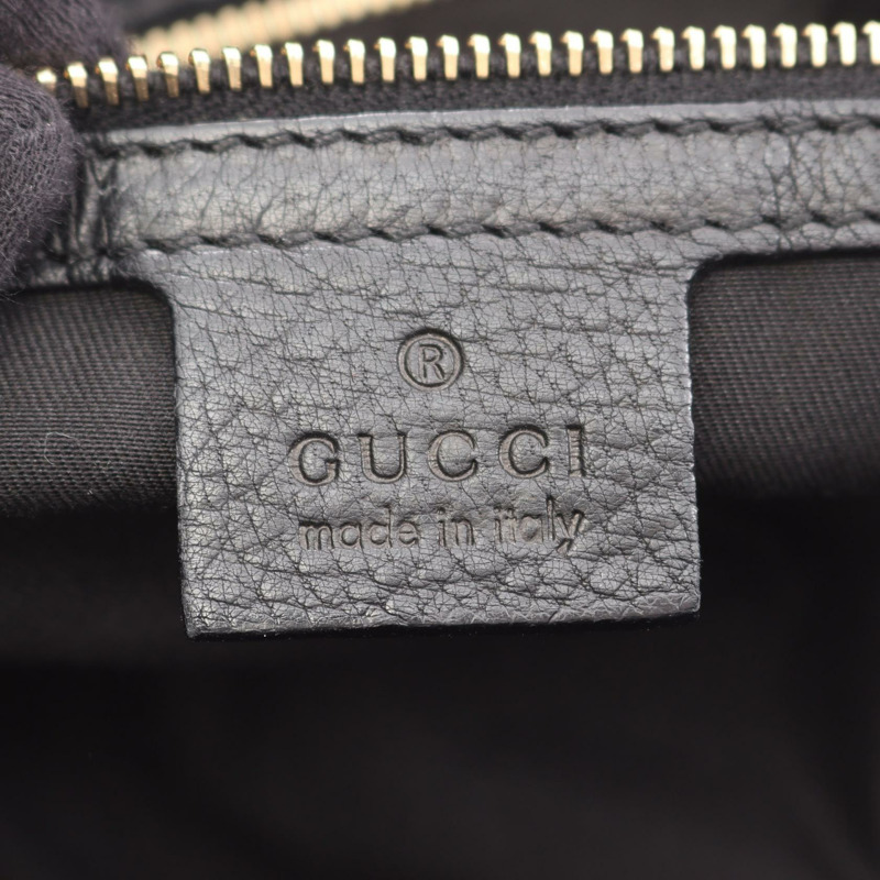 GUCCI Sherry系列鏈條單肩包 152462 黑色皮革 二手 女士-3