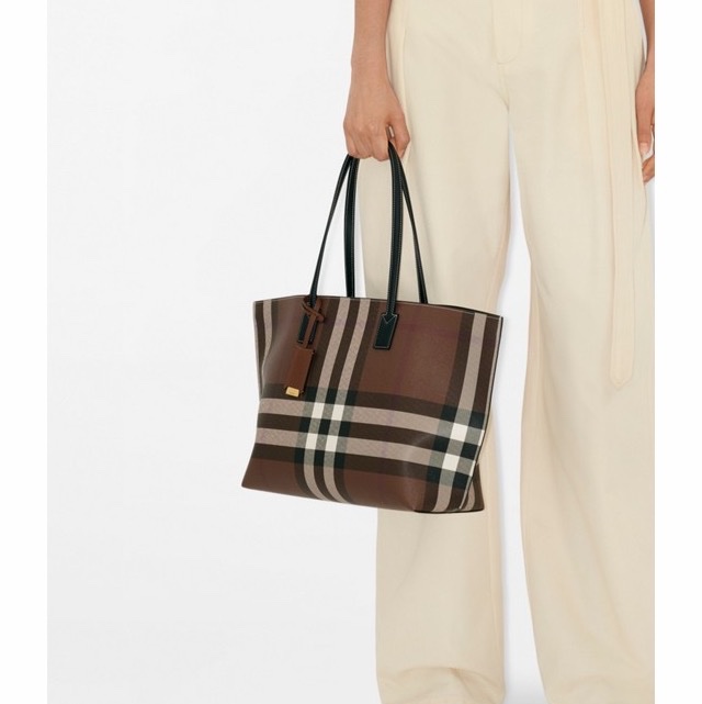 Burberry 女士 中號格紋托特包均碼碼中號、34cm*14cm*28cm-3