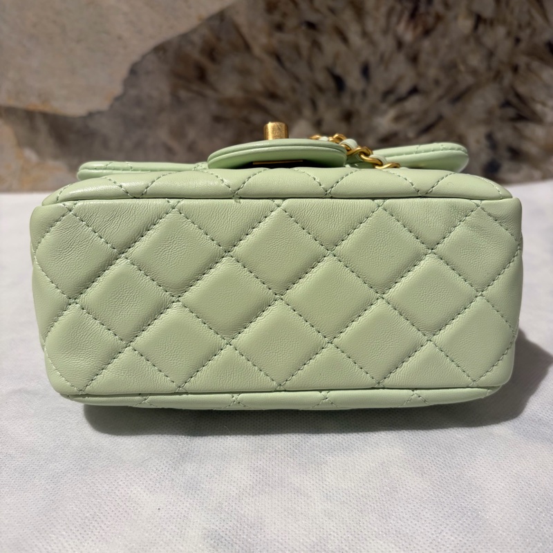 Chanel 氣泡綠霧金鏈金球方胖-4