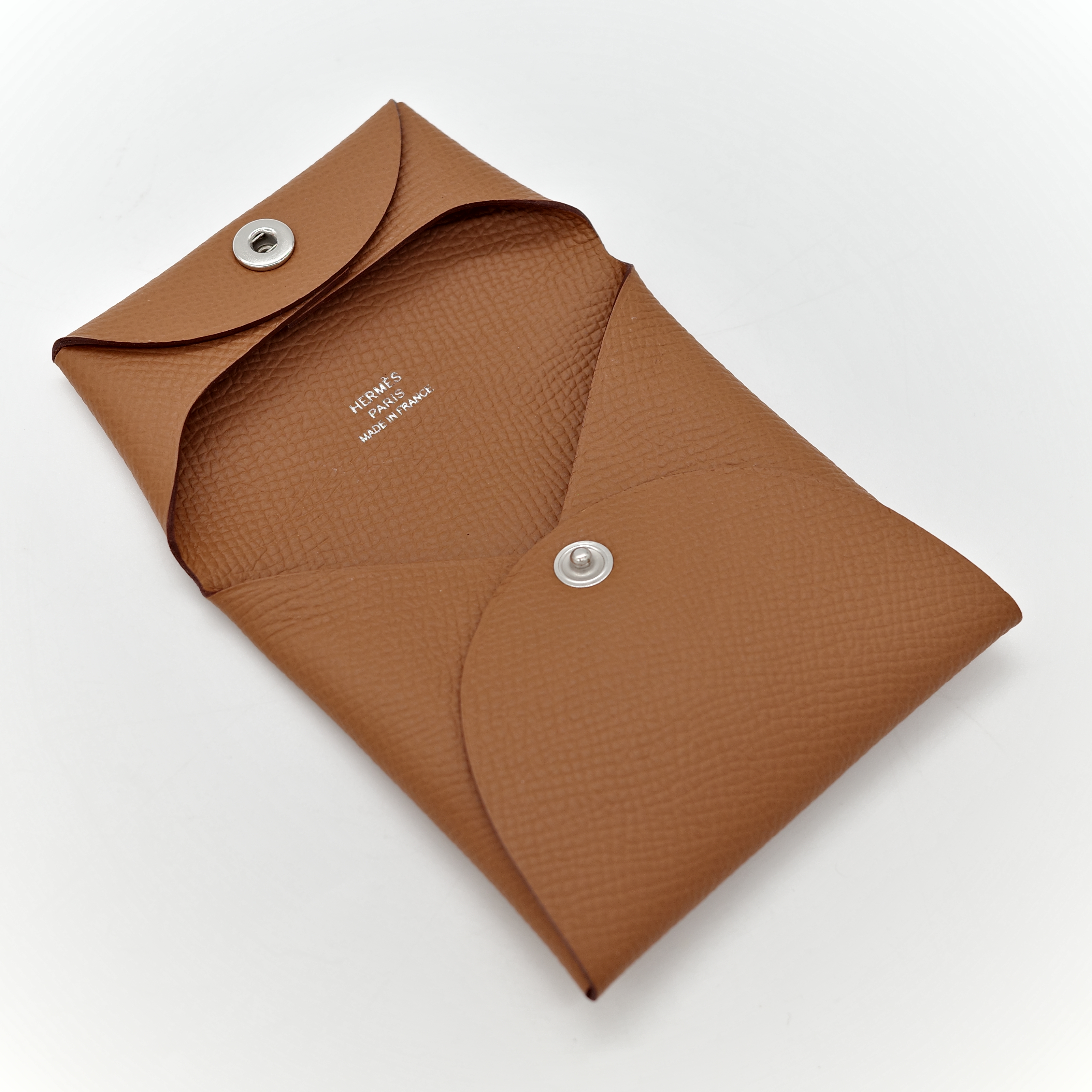 Hermès 愛馬仕 金棕 Epsom 牛皮 零錢包-4