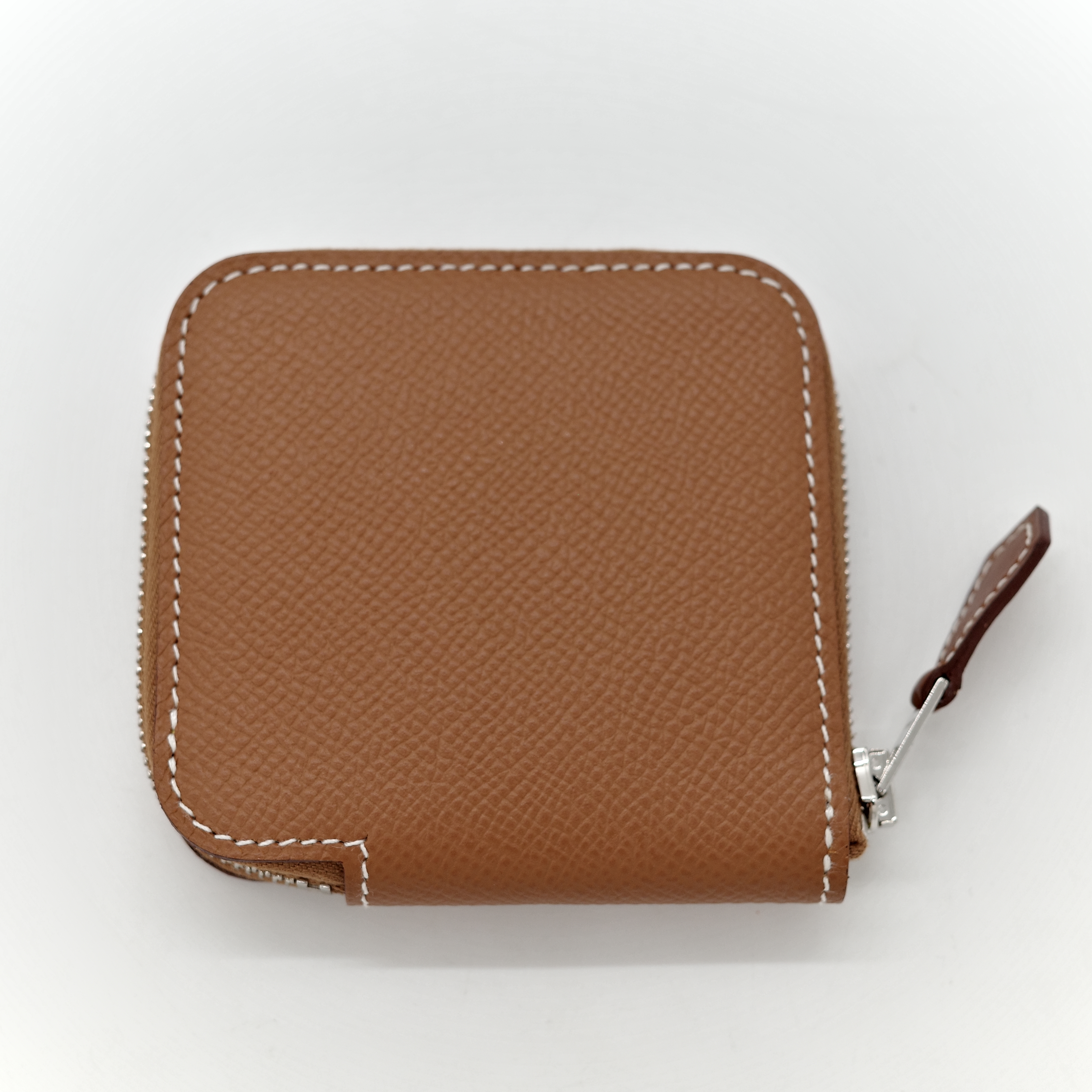 Hermès 愛馬仕 金棕色 絲巾內裡 Epsom 零錢包-1
