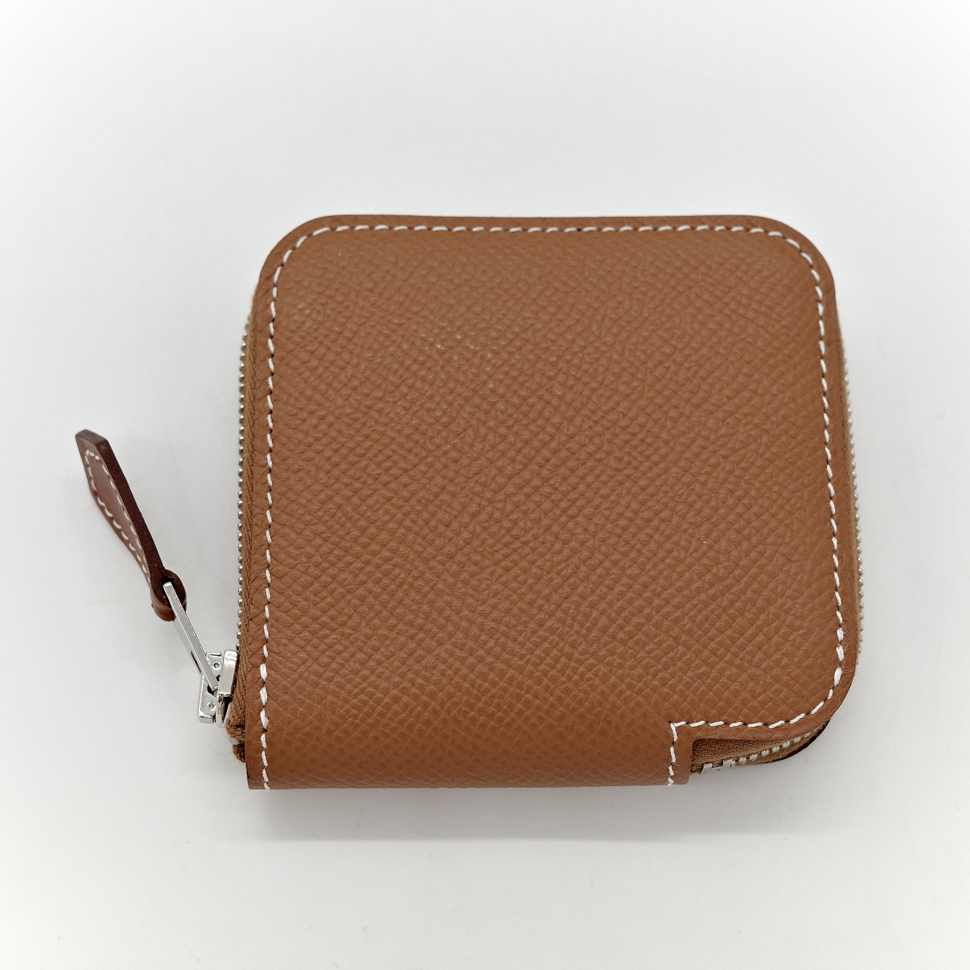 Hermès 愛馬仕 金棕色 絲巾內裡 Epsom 零錢包-2