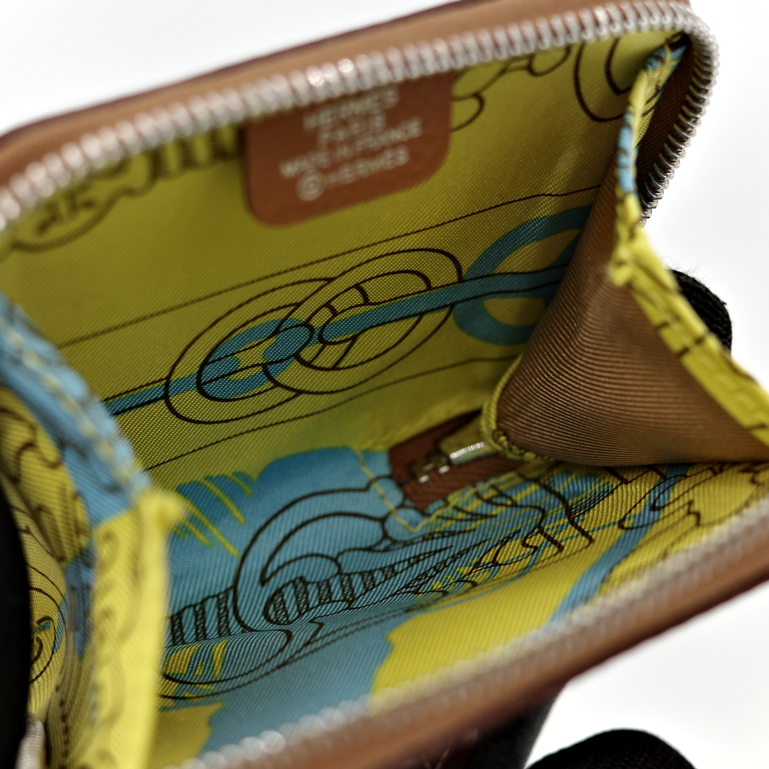 Hermès 愛馬仕 金棕色 絲巾內裡 Epsom 零錢包-6