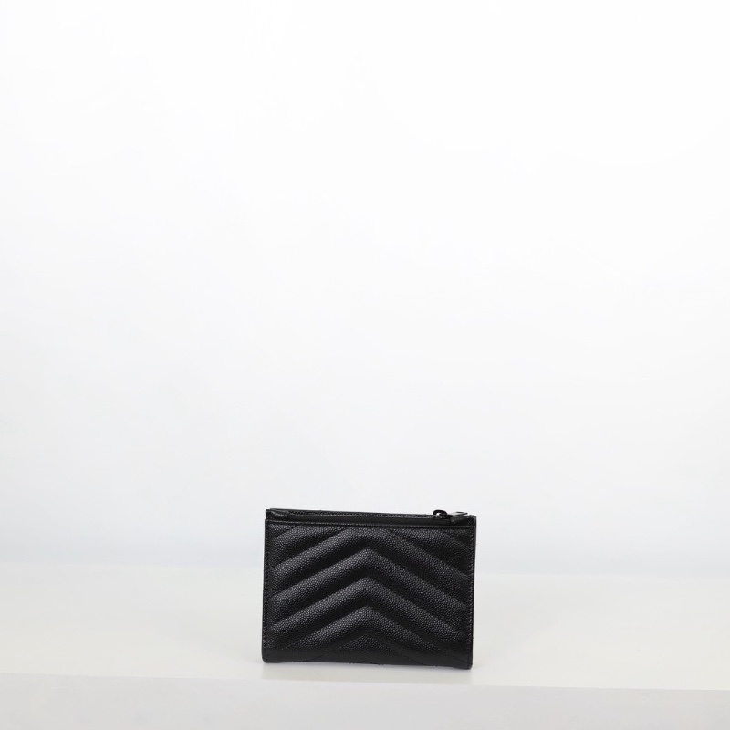 全新Ysl 經典短夾 霧黑款-6