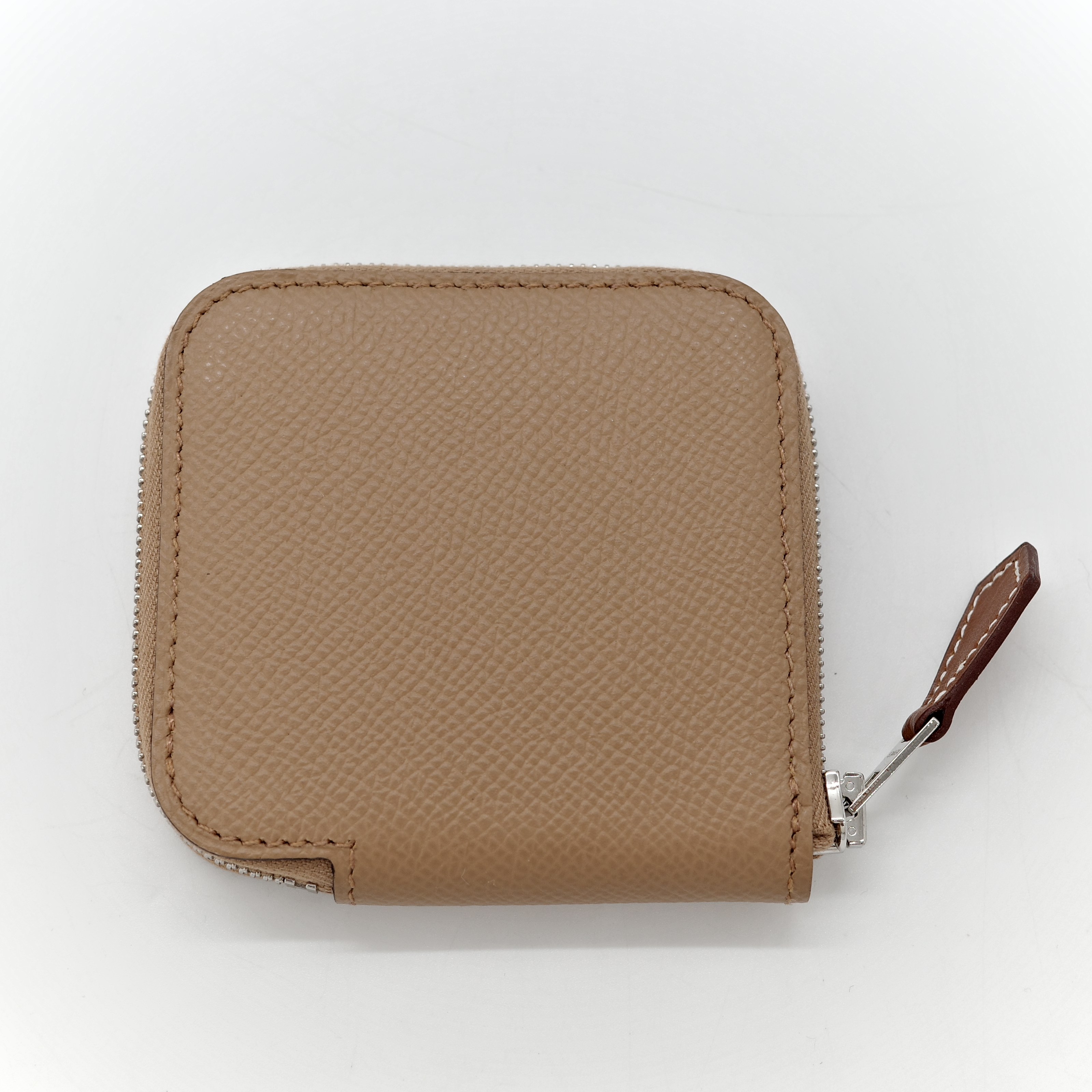 Hermès 愛馬仕 奶棕色 絲巾內裡 Epsom 零錢包-1