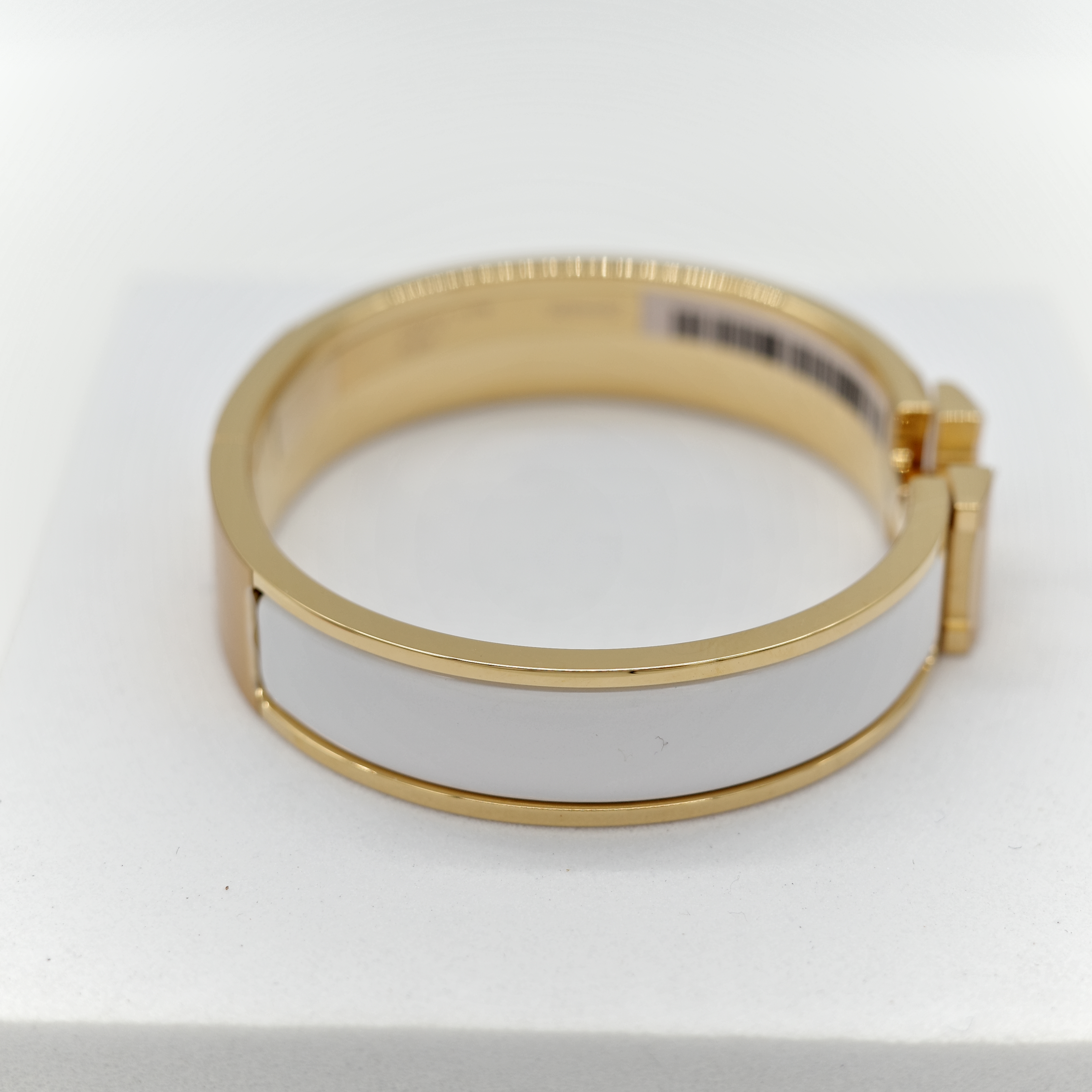 Hermès 愛馬仕 H 釦 白色 琺瑯 手鐲-2