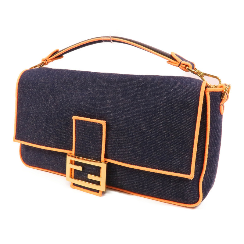 FENDI 牛仔布Baguette Large手挽肩背兩用袋-2