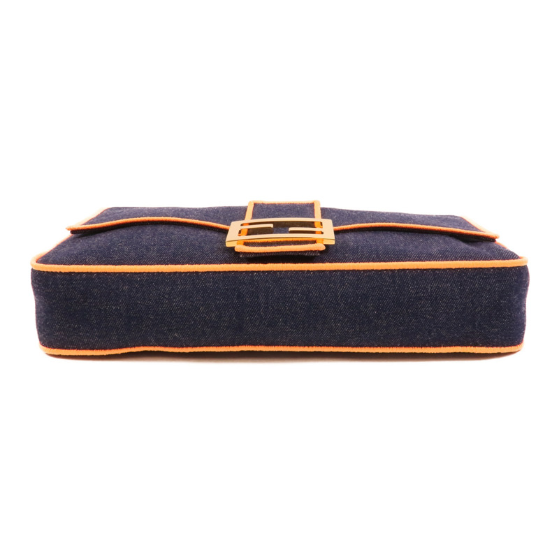 FENDI 牛仔布Baguette Large手挽肩背兩用袋-3