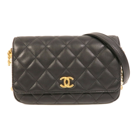 CHANEL 羊皮皮革Pearl Wallet On Chain肩背袋