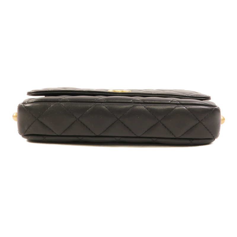 CHANEL 羊皮皮革Pearl Wallet On Chain肩背袋-3