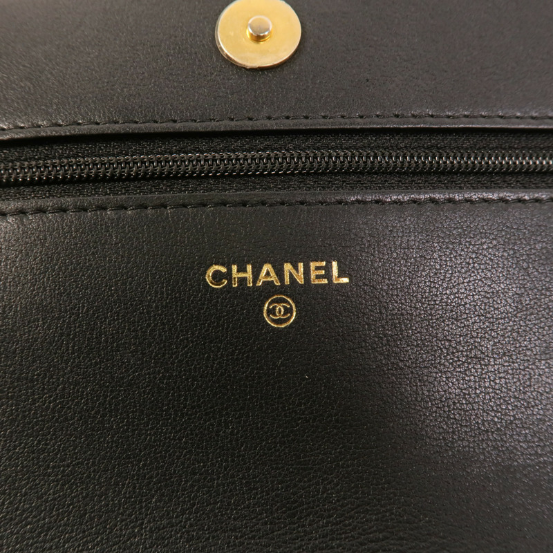 CHANEL 羊皮皮革Pearl Wallet On Chain肩背袋-8