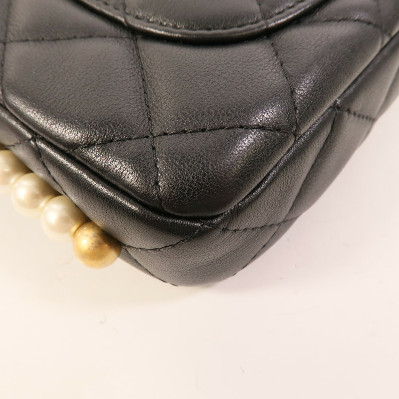 CHANEL 羊皮皮革Pearl Wallet On Chain肩背袋-15