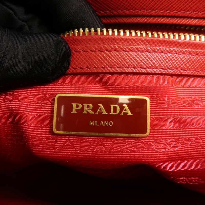 PRADA Saffiano皮革2Way Shoulder手挽肩背兩用袋-9