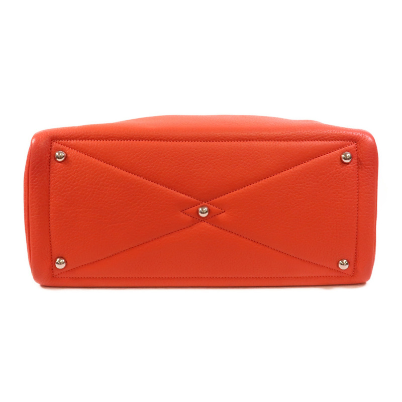 HERMES Clemence皮革Victoria 35手挽袋Rouge Pivoine-3
