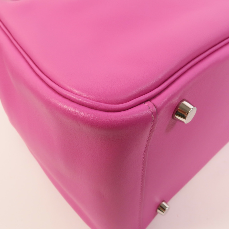 HERMES Swift/Epsom皮革Lindy 30手挽肩背兩用袋Rose Purple-10