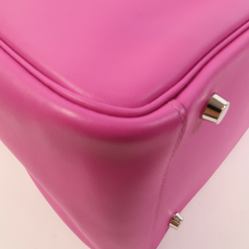 HERMES Swift/Epsom皮革Lindy 30手挽肩背兩用袋Rose Purple-11