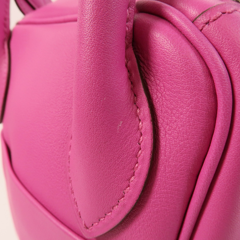 HERMES Swift/Epsom皮革Lindy 30手挽肩背兩用袋Rose Purple-13