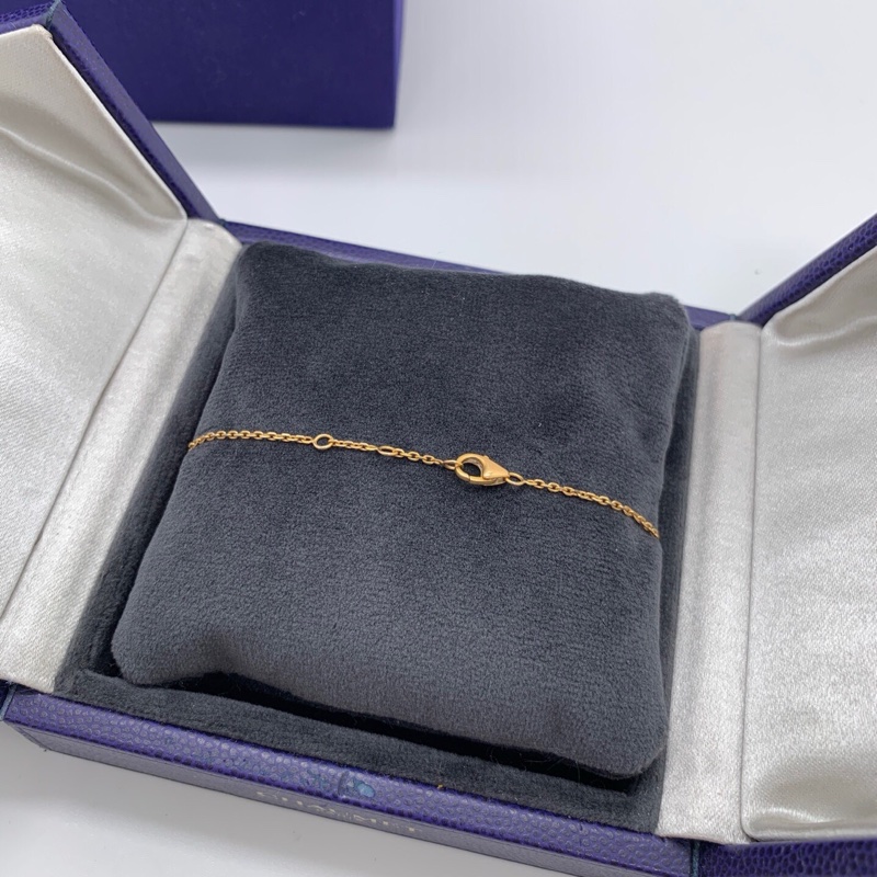 CHAUMET/尚美小蜜蜂愛心鑲鑽彩寶手鍊 18k玫瑰金 總長17cm左右 盒子-2