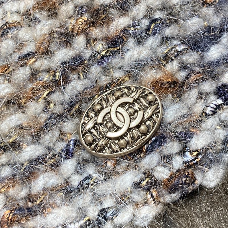 CHANEL 香奈兒 2018 秋冬系列仿皮草拼接粗花呢夾克 大地色系 SIZE 36 金釦-14