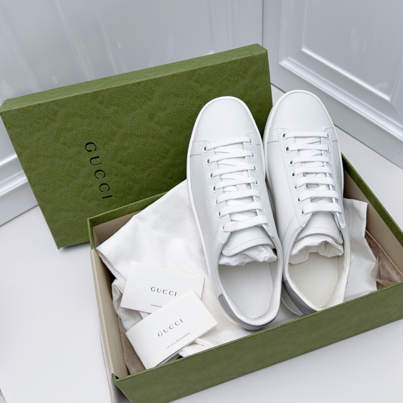 全新Gucci 古馳小白鞋 灰尾 36.5碼-0