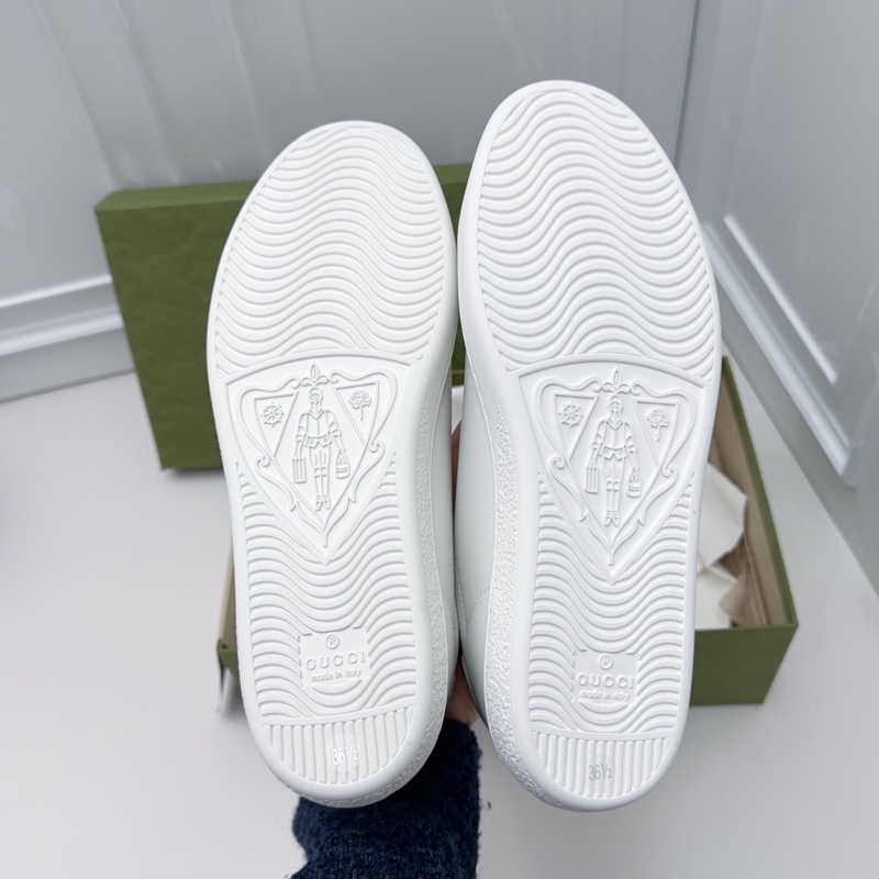 全新Gucci 古馳小白鞋 灰尾 36.5碼-3