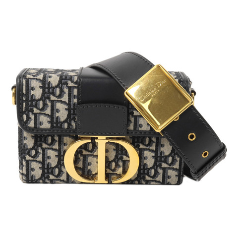 Dior 帆布Oblique 30 Montaigne肩背袋