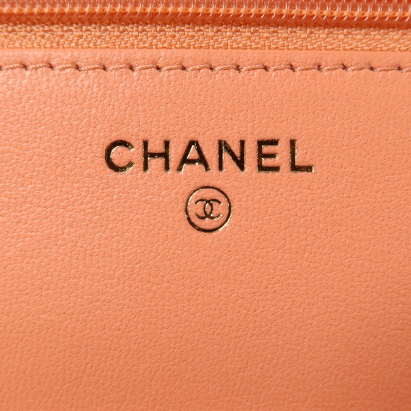 CHANEL 羊皮皮革Wallet On Chain鏈帶肩背袋-6