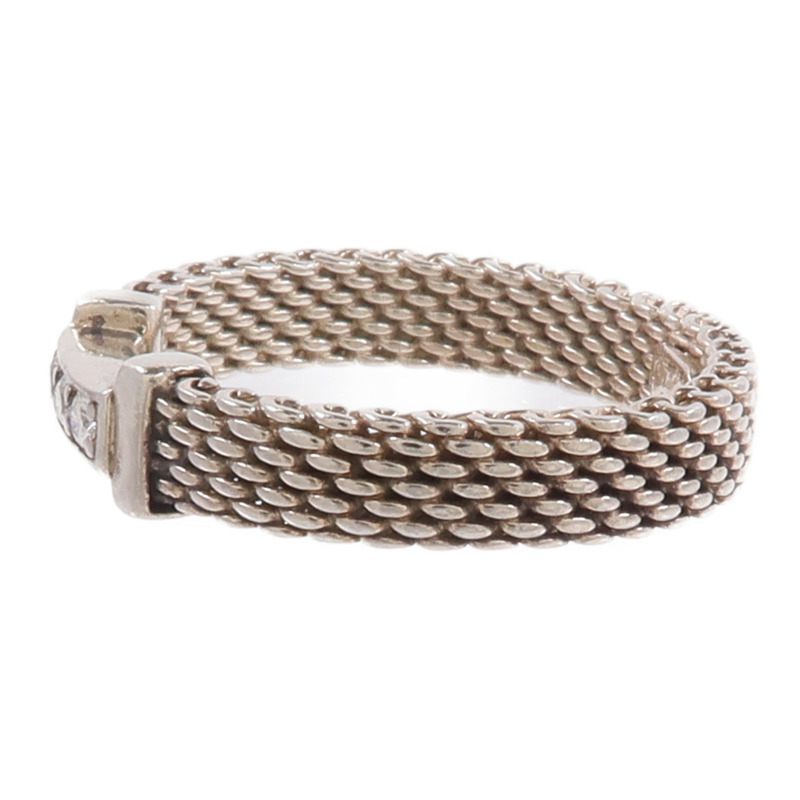 TIFFANY&CO 925純銀Triple Diamond鑽石戒指-2