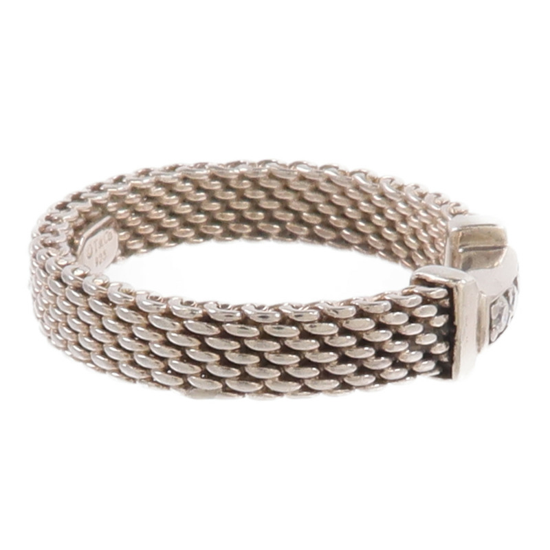 TIFFANY&CO 925純銀Triple Diamond鑽石戒指-3
