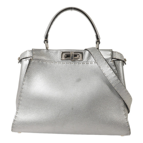 FENDI 牛皮皮革Peekaboo Medium手挽肩背兩用袋