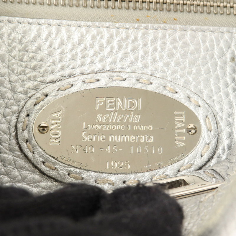 FENDI 牛皮皮革Peekaboo Medium手挽肩背兩用袋-6